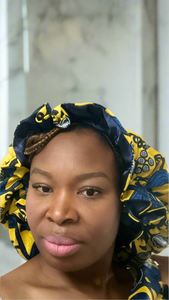 Silk African motif bonnet