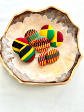 Load image into Gallery viewer, Kente Button Earrings