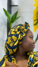 Load image into Gallery viewer, Silk African motif bonnet