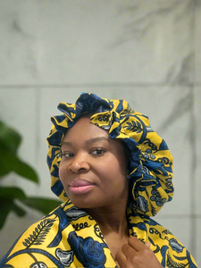 Silk African motif bonnet