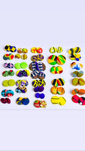 Load image into Gallery viewer, Kente Button Earrings