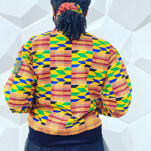 Kente Bomber Jacket