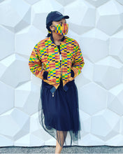 Load image into Gallery viewer, Kente Bomber Jacket