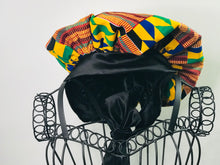 Load image into Gallery viewer, Ankara bonnet with satin edge protective band