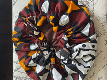 Load image into Gallery viewer, Kente/African print ruffled hair Bonnet